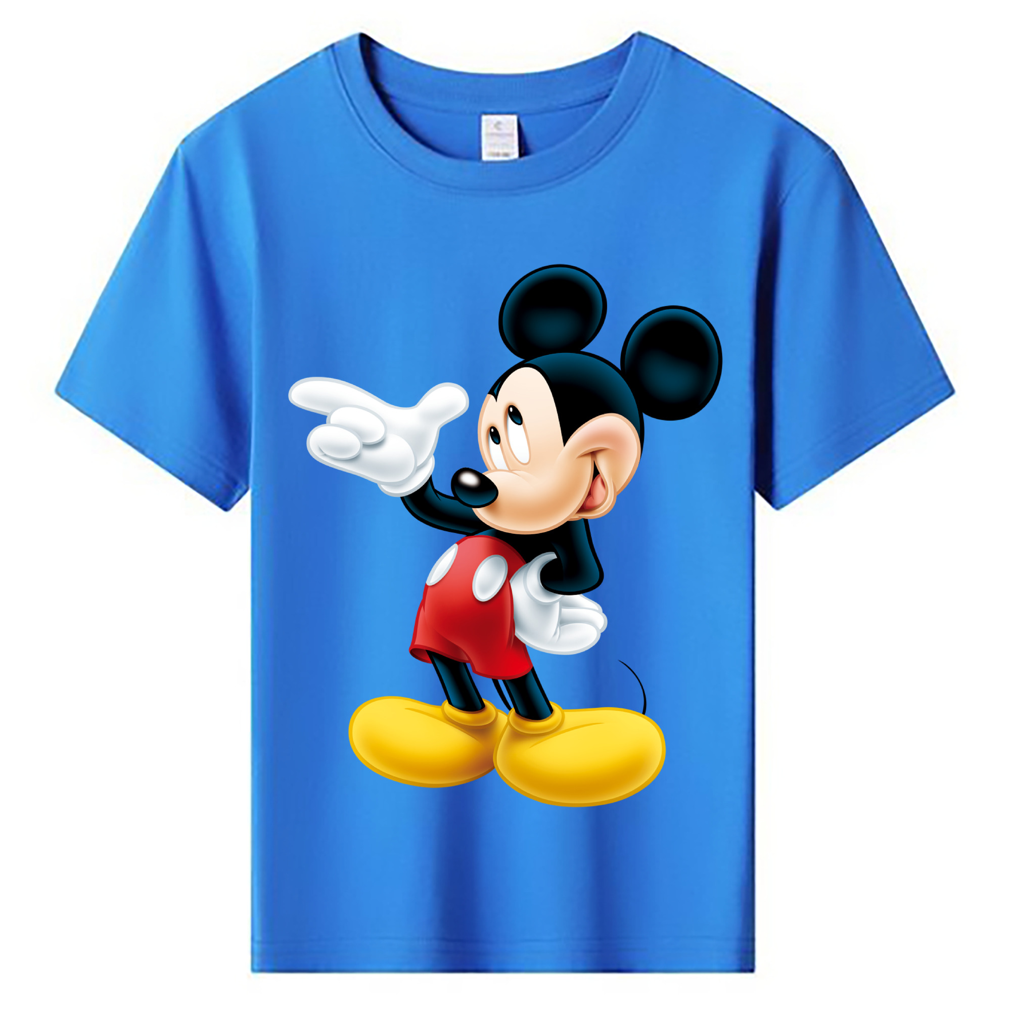 ミッキーマウス Mickey Mouse 綿100％キッズTシャツ（フロントプリント）
